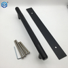 Black Stainless Steel Knurled Pull Handles On Backplate