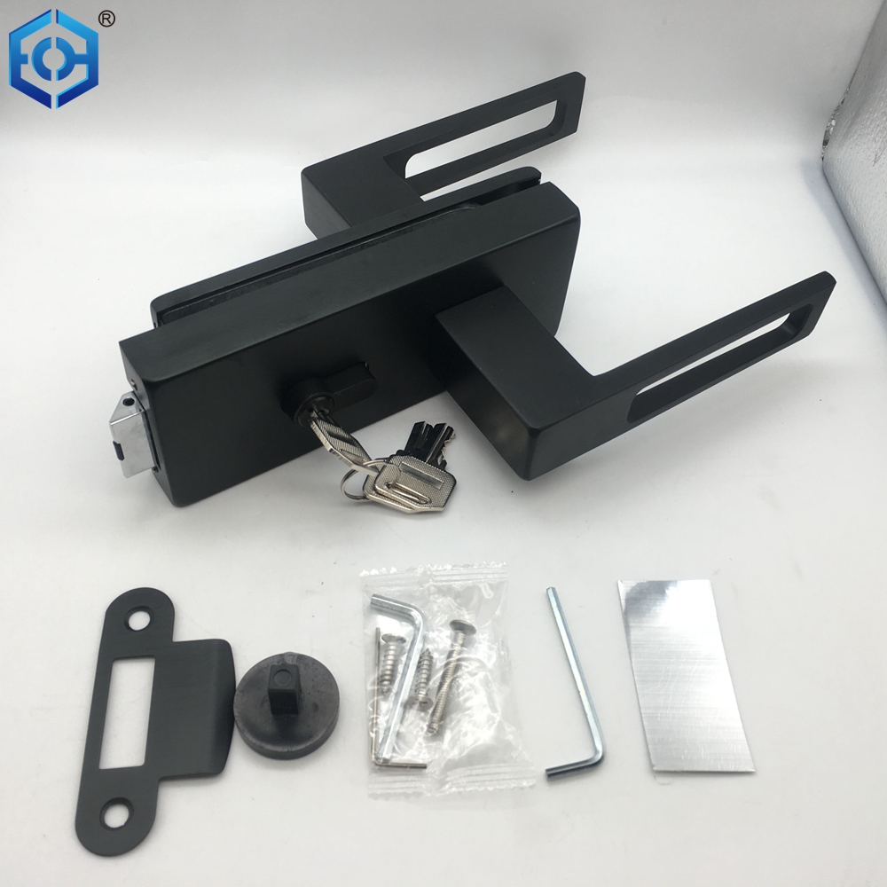 glass door lock zinc