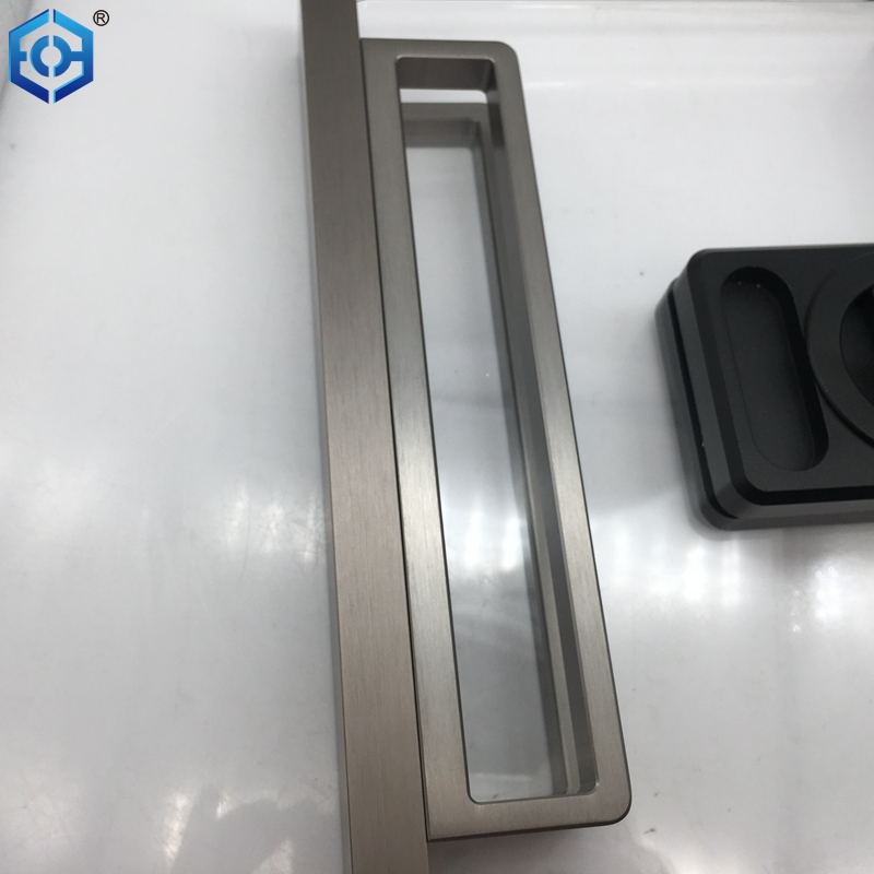Sliver Grey Aluminium Sliding Door Handles And Locks For Slim Frame