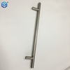 Antique Brass Stainless Steel Knurled T Bar Glass Door Pull Handle 