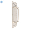 Stainless Steel Door Pull Handle 11.8 Inches Plate Commercial Door Handle No Sharp Edge Screws Included