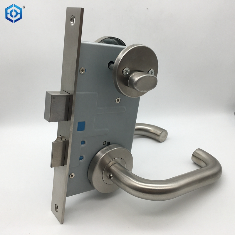 Stainless Steel Aisle Door Fire Lock Can Be Installed on Both Sides Suitable for Thickness 1.37-2.16 Inches Door