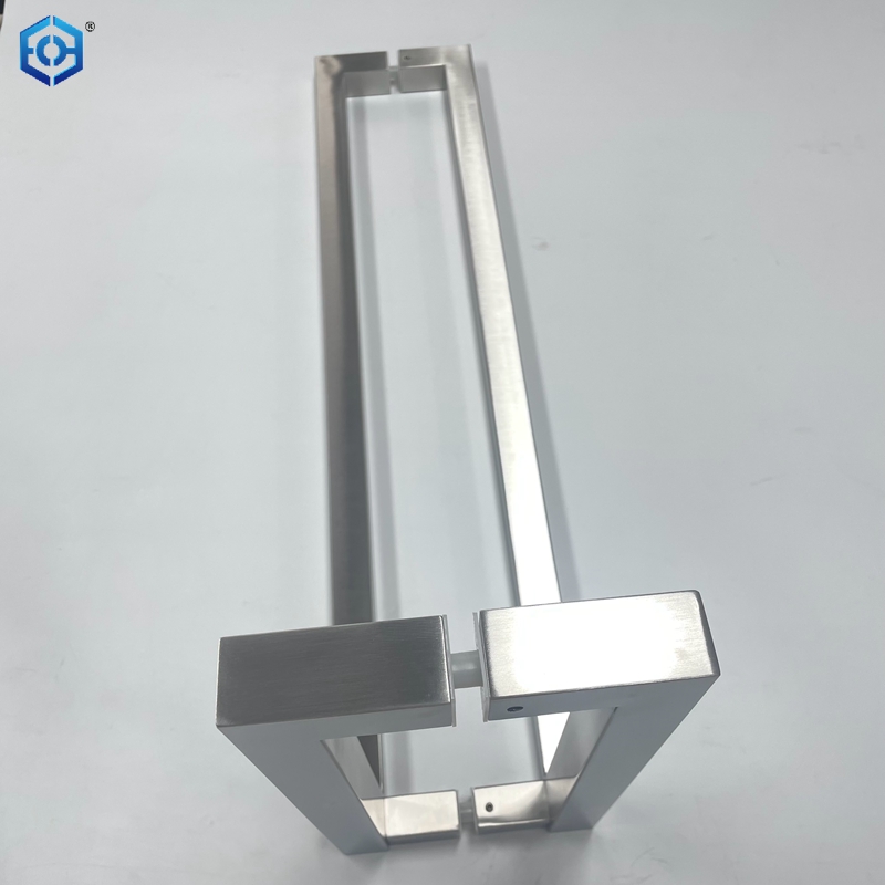 L shape glass door handle
