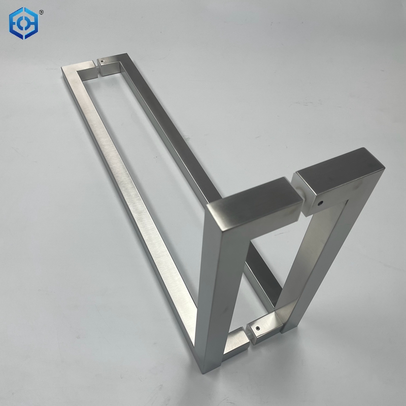 Stainless Steel Push Pull Door Handle L Shape Panic Handle