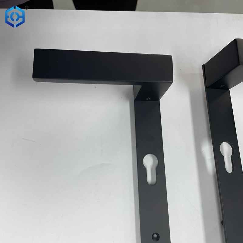 Black Stainless Steel Long Plate Infinito Door Handle