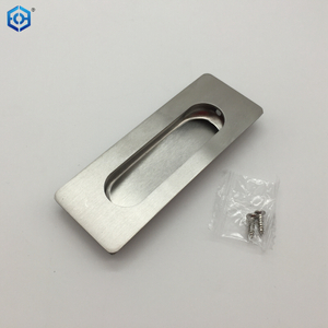 Silver Square Type Stainless Steel Concealed Flush Pull Handles