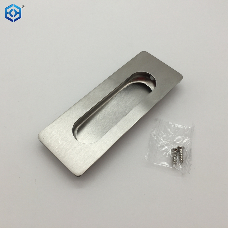 Silver Square Type Stainless Steel Concealed Flush Pull Handles