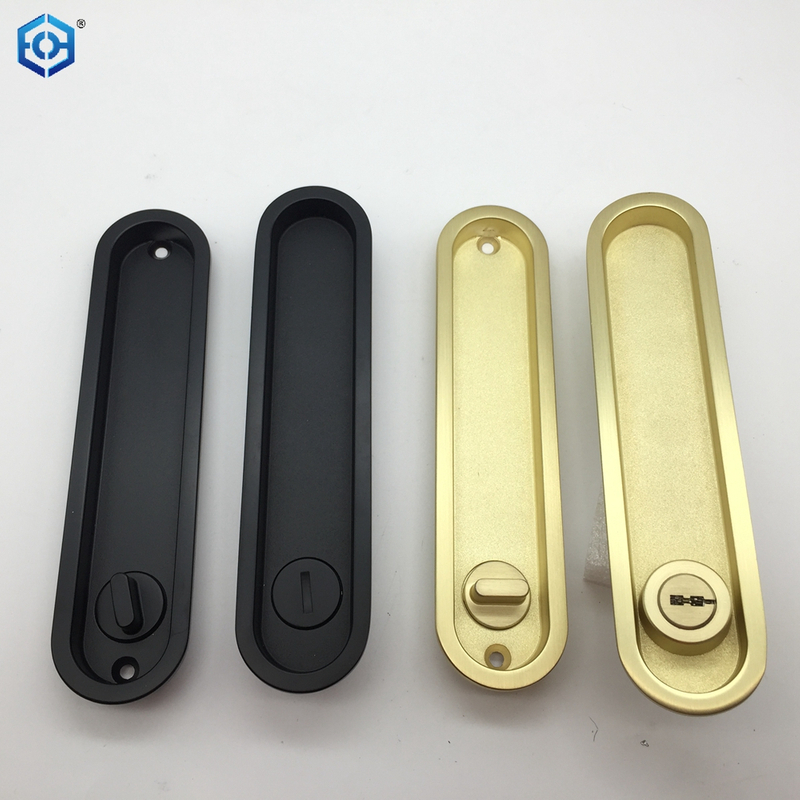 Zamak Satin Nickel Finish Privacy Sliding Door Lock