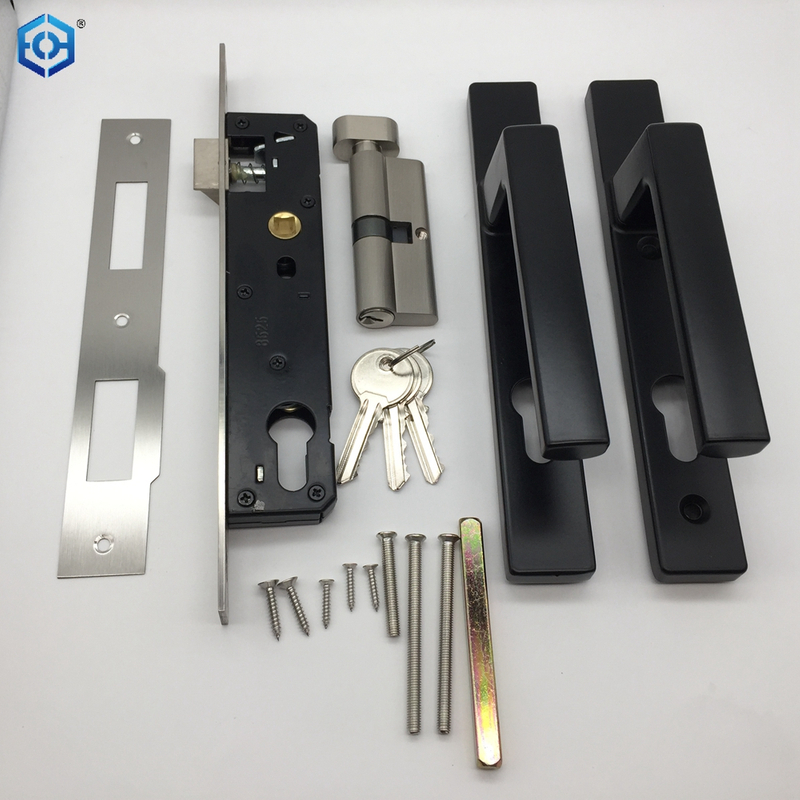 Black Aluminum Lever Handle Door Lock for UPVC Patio Doors