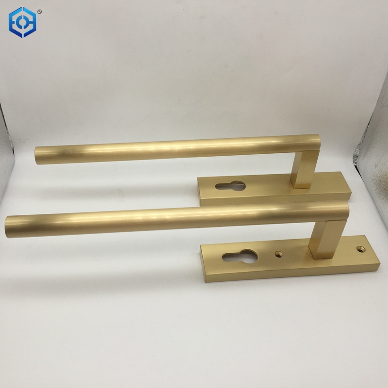 New Design Golden Brass Solid Set Internal Lift-up Sliding Door Handle for Lift Sliding System