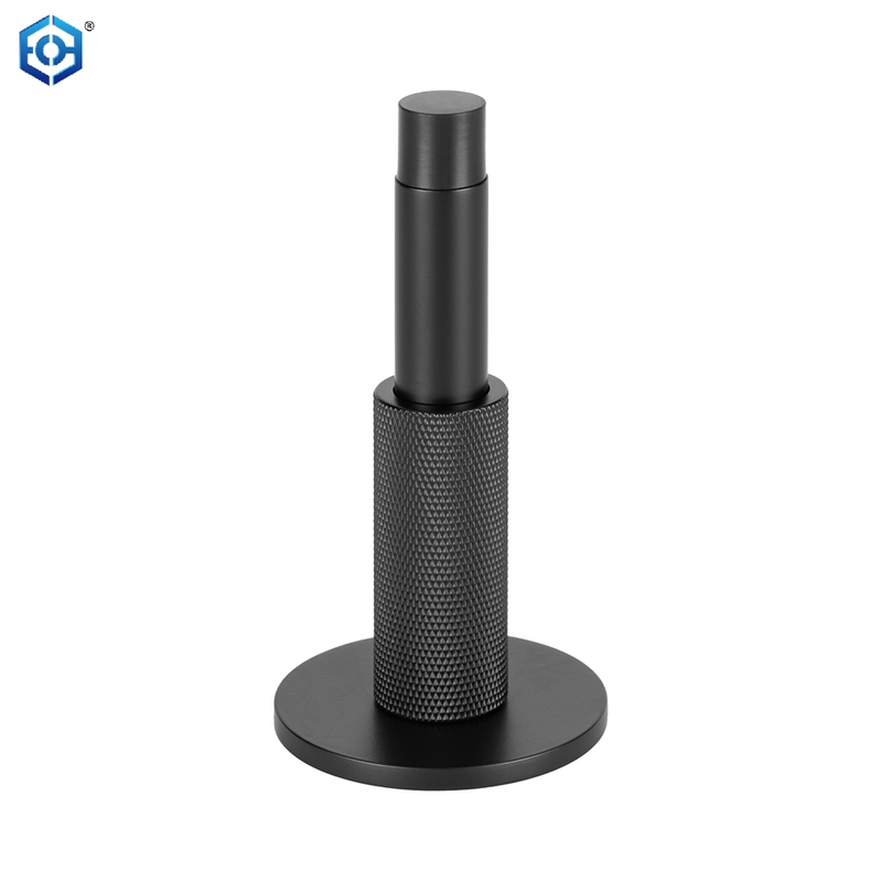 3m Adhesive No Drilling Heavy Duty Floor And Wall Mount Brass Knurled Door Stopper
