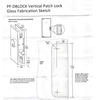Center Mount Brushed Stainless Steel Glass To Glass Patch Lock 