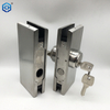 Center Mount Brushed Stainless Steel Glass To Glass Patch Lock 