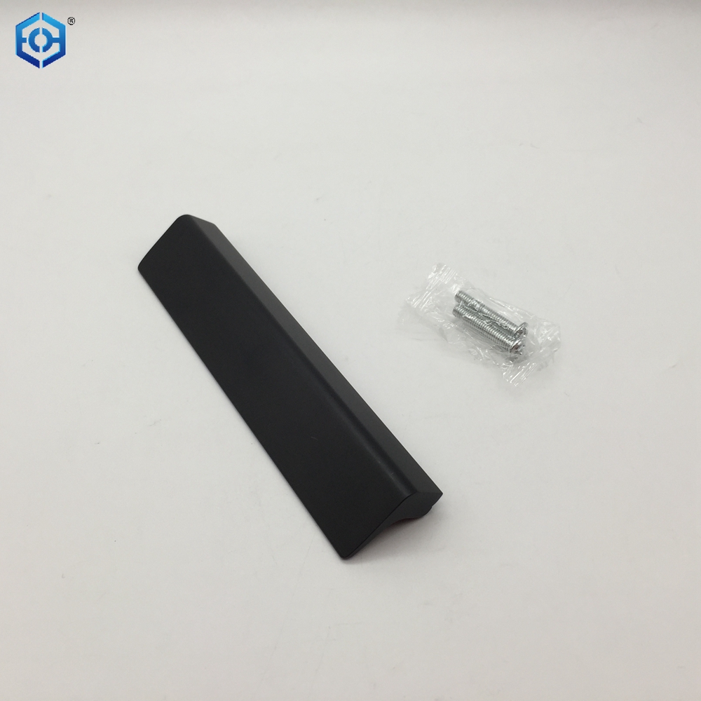 Black Aluminum Finger Edge Pulls Furniture Handle Kitchen Profile Handle for Drawer Cupboard Kitchen Furniture