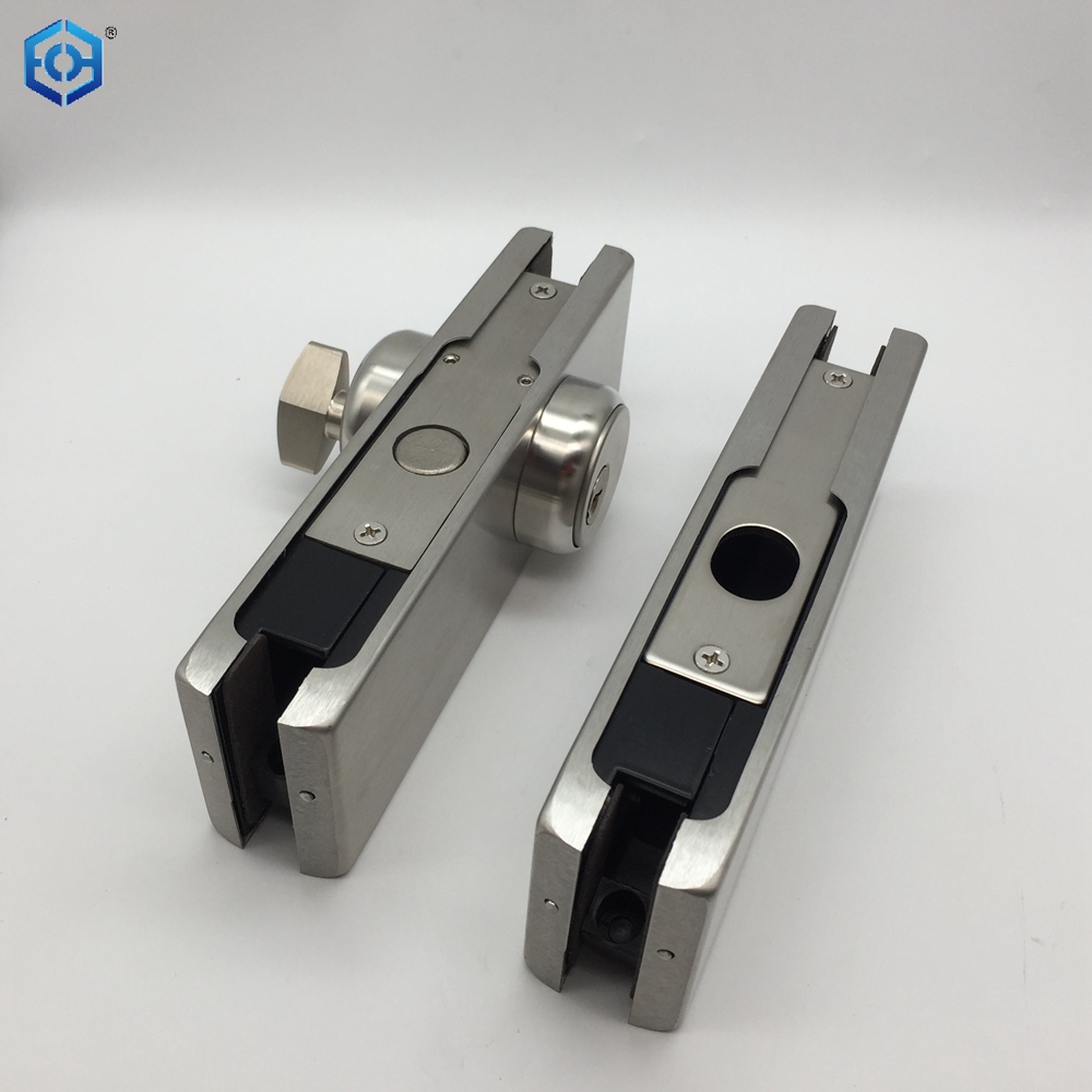 Stainless Steel Bottom Lock Patch Fitting For 3/4" Glass