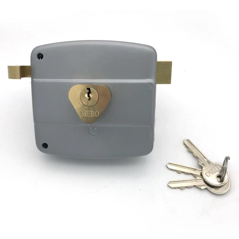 120mm Mexico Model Brass Chapa Cerradura Fichadura Night Latch Solid Cylinder Security Chain Door Rim Lock