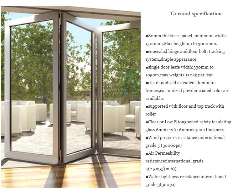 bifold pantry door with glass