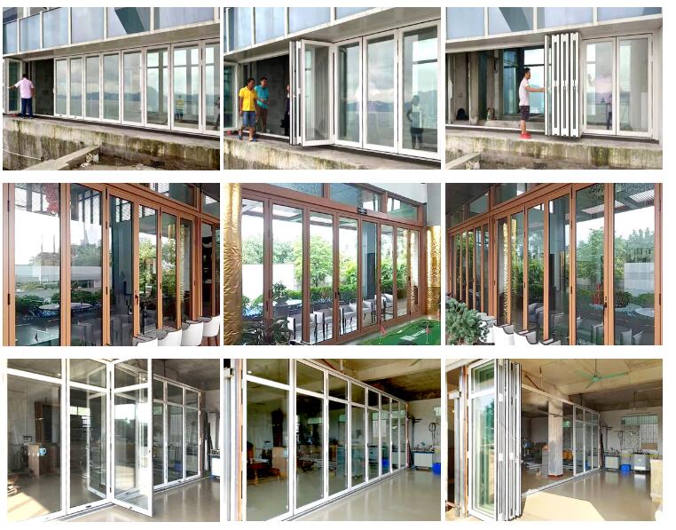tri fold glass doors