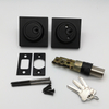Square Black Zinc Alloy Double/Single Cylinder Deadbolt Door Lock