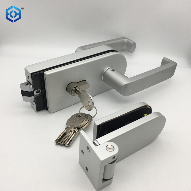  Aluminum Sliding Glass Handle Door Lock for Glass Office Bathroom Bedroom Balcony Home Security