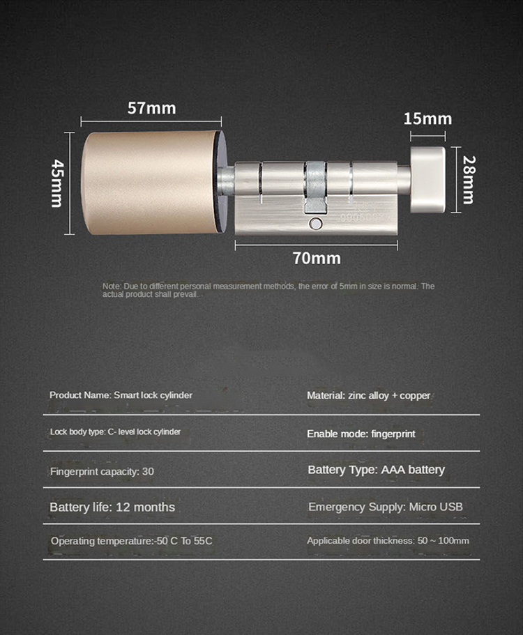 double sided deadbolt smart lock