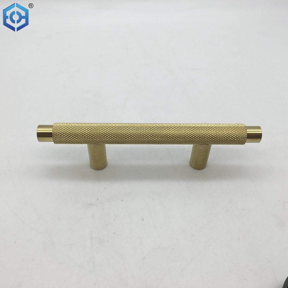 knurled brass cabinet pull