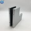 Silver Aluminum Patch Fittings Compatible with 1/2" (12mm) Thickness Glass Door L Patch Fittings