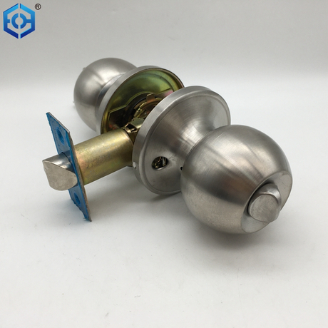 Satin Nickel Stainless Steel 201 Bathroom Door Knob Lock with Privacy Lock - Buy double door ...