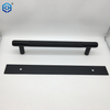 Black Stainless Steel Knurled Pull Handles On Backplate