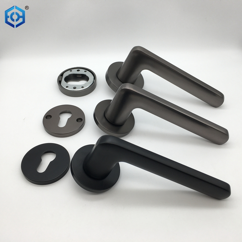 Black Easy To Install Aluminum Door Handles And Locks