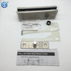  Brushed Stainless Bottom Door Patch Fitting with Bottom Insert For 3/4" Glass