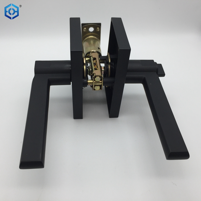Zinc Alloy Vienna Door Lever Lock with Rectangular Rosette Entry Latch