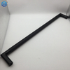 Black Stainless Steel D-Shaped Tubular Back-to-Back Knurled Pull Handles for Glass Door