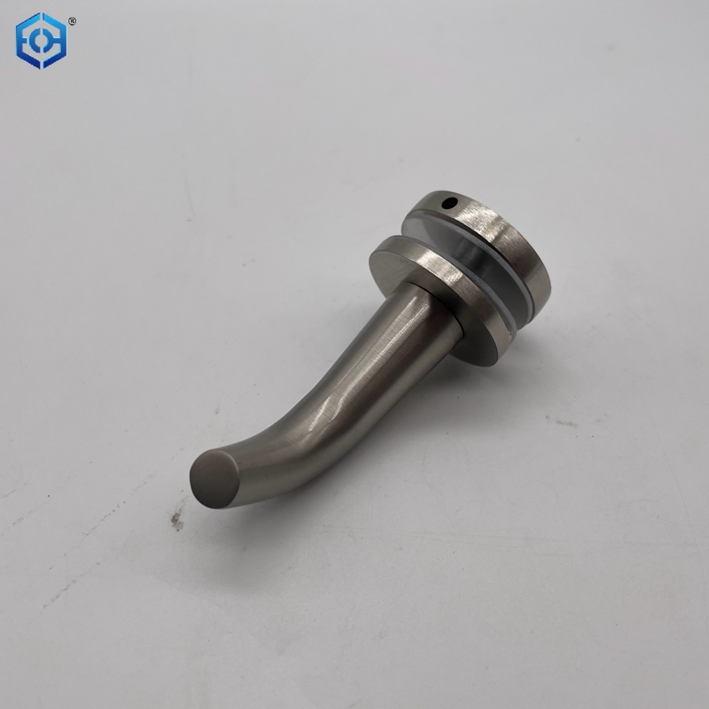 Satin Nickel Brass Glass Mount Coat Hook Towel Robe Hook 