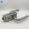 Silver Stainless Steel Frameless Glass Door Lock with Indicator Privacy Function 
