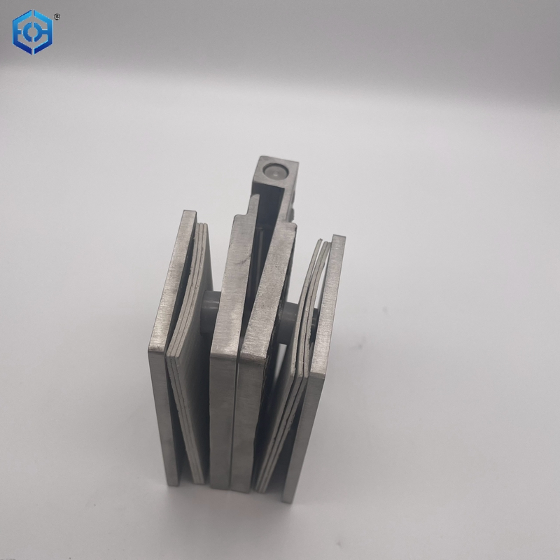 Brushed Stainless Steel Frameless Glass Door Hinge Folding Glass Clip Hardware for Patio Door