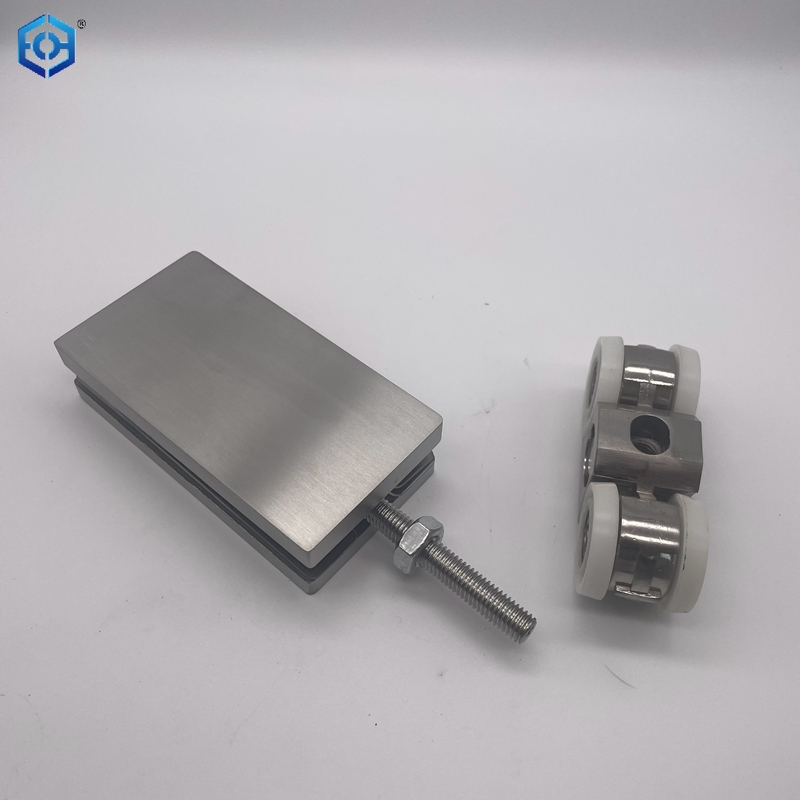 Frameless Glass Folding Door Sliding Roller Fitting Patch for Shop Door