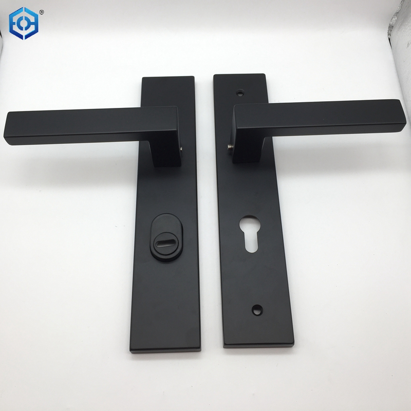 Black Stainless Steel Interior Door Handlesteel Plate And Zamak Handles