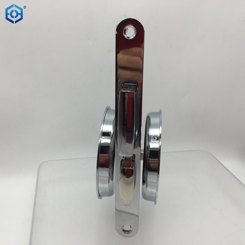 Chrome Zinc Alloy Big Round Panel Pocket Sliding Door Lock