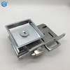 Golden And Chrome Zinc Alloy Large Panel Sliding Door Lock with Double Hook