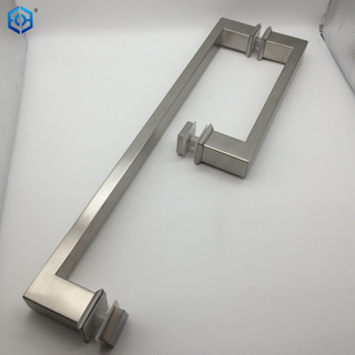 Stainless Steel Shower Door Handle L Shape Glass Door Pulls Handle Towel Bar