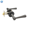 Gun Black Brass Exterior Entry Door Lock Handleset with Deadbolt