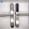 Password Fingerprint Lock Adjustable Doorknob Silver Waterproof For Apartmen