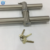 Stainless Steel Cylinder And Thumbturn Glass Door Pull Handle Locking Ladder Pull
