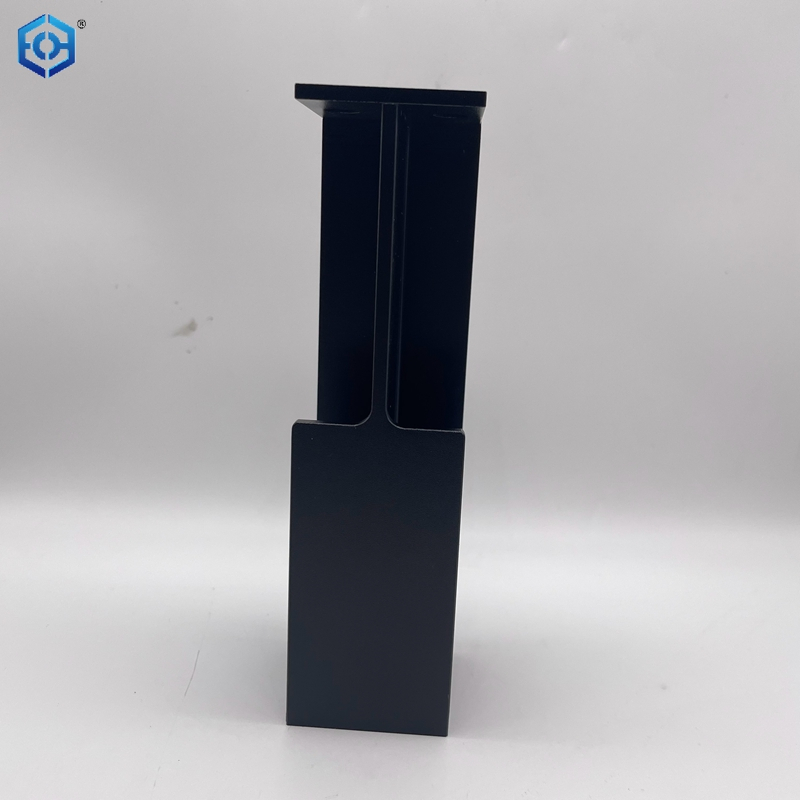 Black Aluminum Recessed Sliding Pocket Door Handle for Wardrobe Door