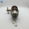 Silver Stainless Steel Round Door Knobs Handle Entrance Bathroom Passage Lock
