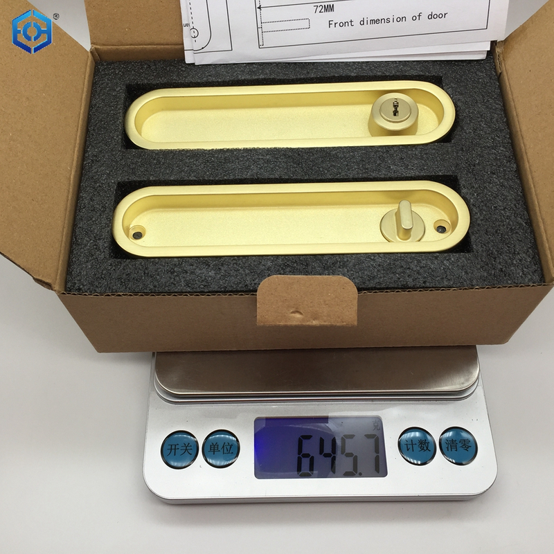 Zamak Satin Nickel Finish Privacy Sliding Door Lock