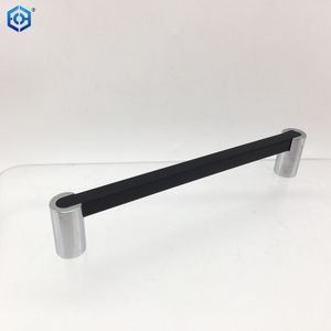 Square Black And Chrome Brass Cabinet Handle Kitchen Drawer Pulls