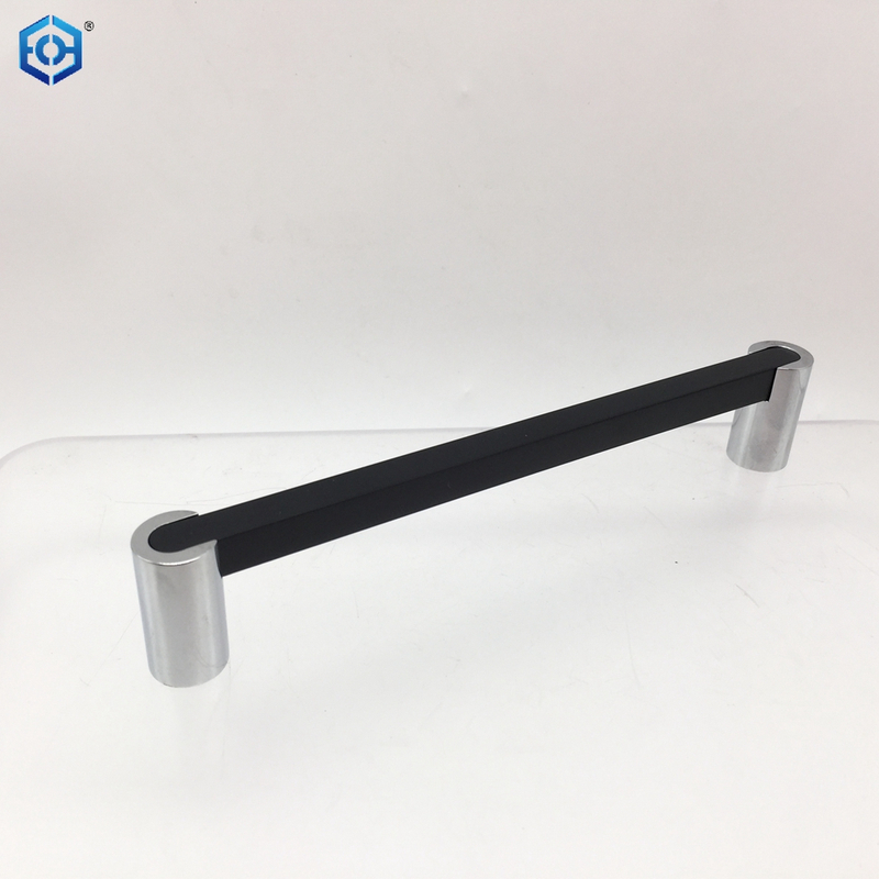 Square Black And Chrome Brass Cabinet Handle Kitchen Drawer Pulls