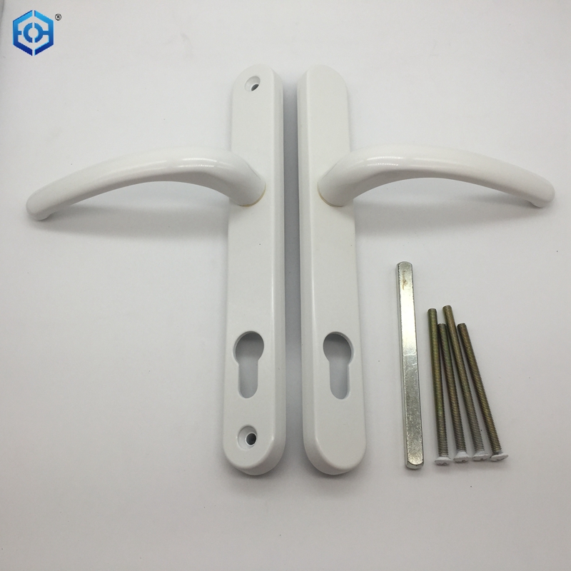 UPVC Flat Door Handle Black White Sliver Double Side 85/92mm Interior Door Handle Door Lock